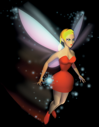 Artwork of a Red Fairy from Spyro the Dragon